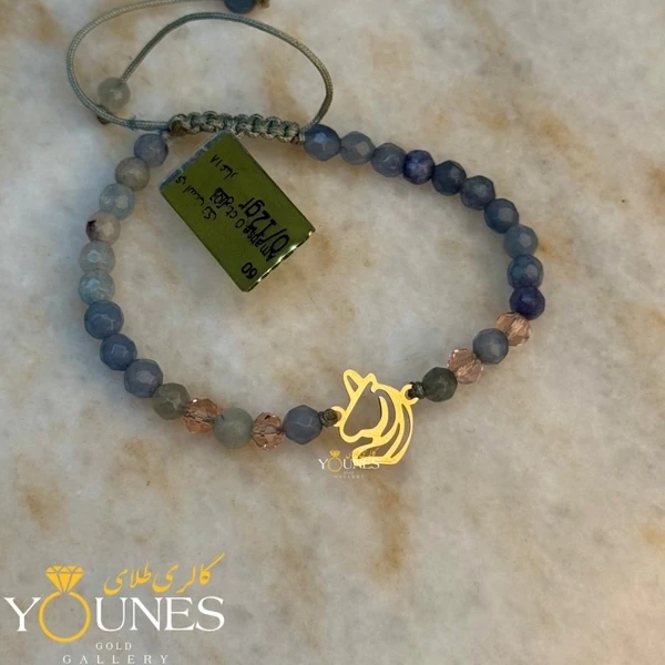 دستبند اسب تک شاخ طلا لیزری (پونی)